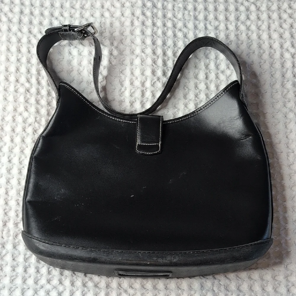 Dooney & Bourke Black Leather Shoulder Bag - Picture 6 of 11
